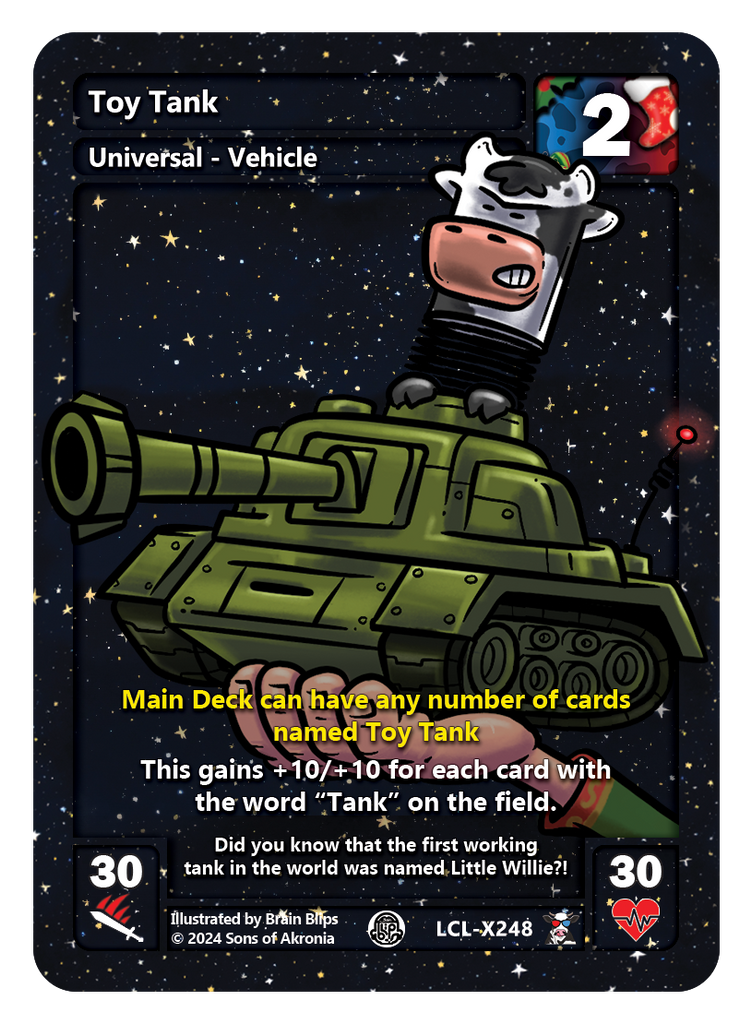 Toy Tank Serialized Full Art Foil Card