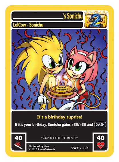 Birthday Sonichu – Exclusive Celebration Card