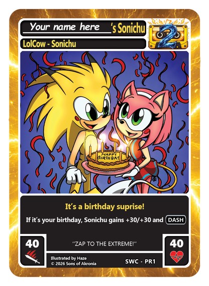 Birthday Sonichu – Exclusive Celebration Card