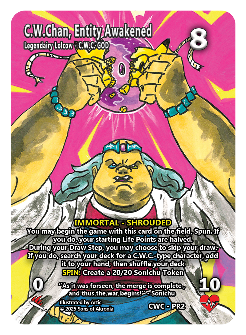 C.W.Chan, Entity Awakened Promo cards - Arrives October 12th