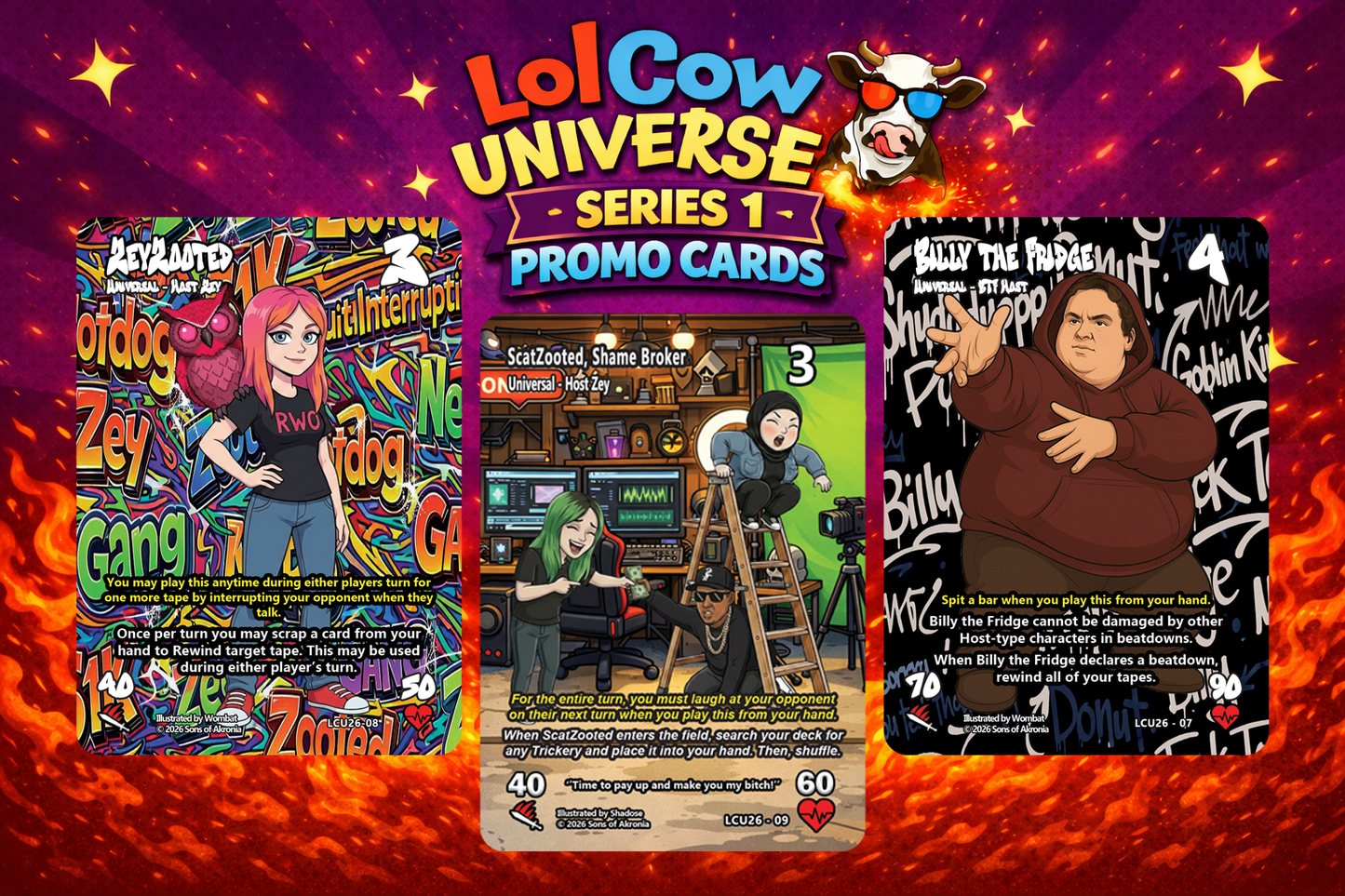 LolCow Universe Series 1 Promo set - PREORDER