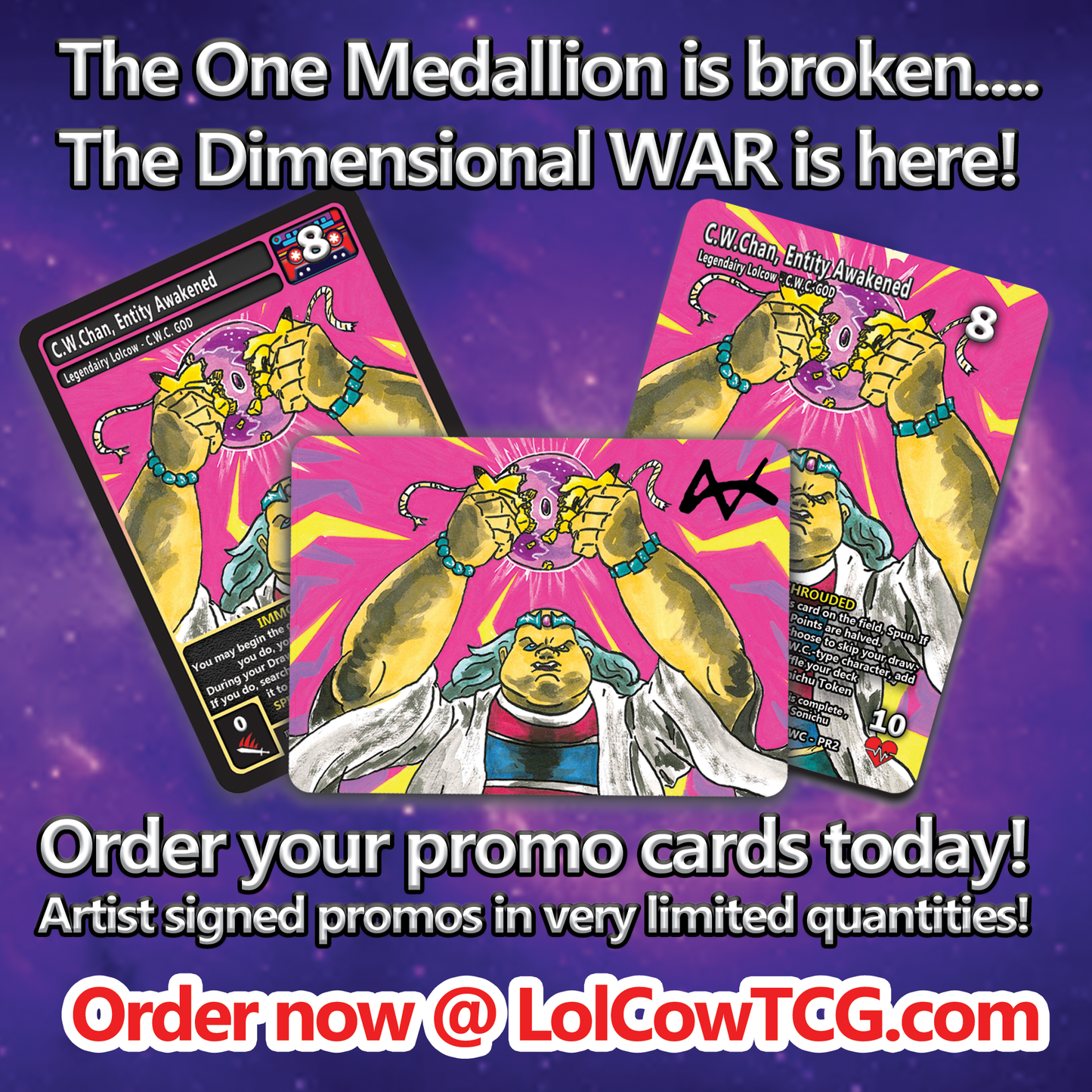 C.W.Chan, Entity Awakened Promo cards - Arrives October 12th